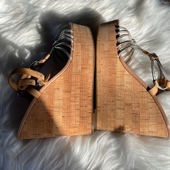 Coach Gorgiana cork wedge sandal EUC size 9.5 - Picture 6 of 8